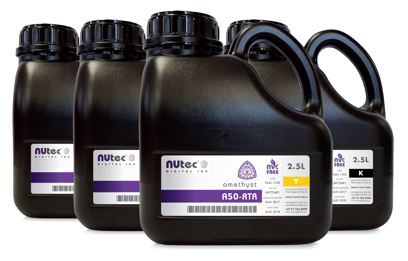 NUtec Digital Ink A50-RTR label showcased on digital printing ink for high-quality printing applications