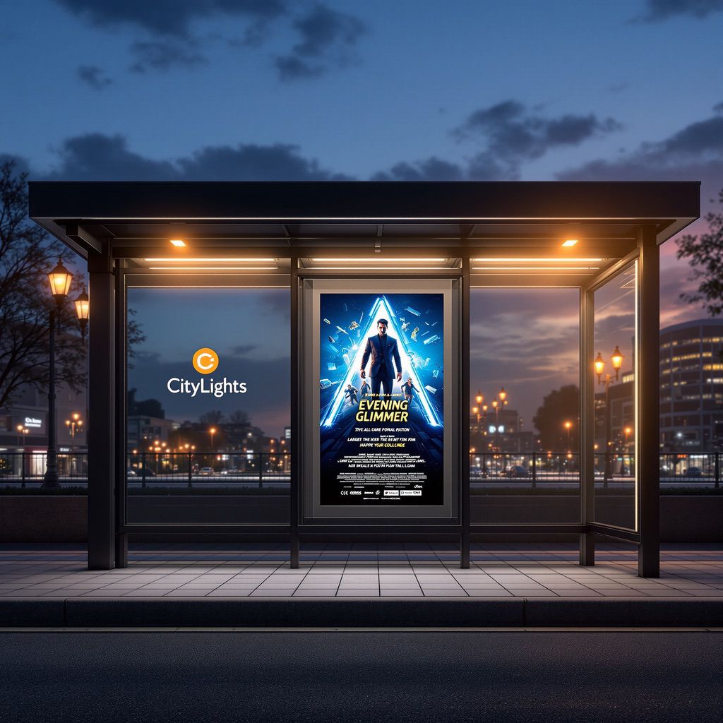 Transit shelter poster inks on backlit bus-shelter display by NUtec Digital Ink