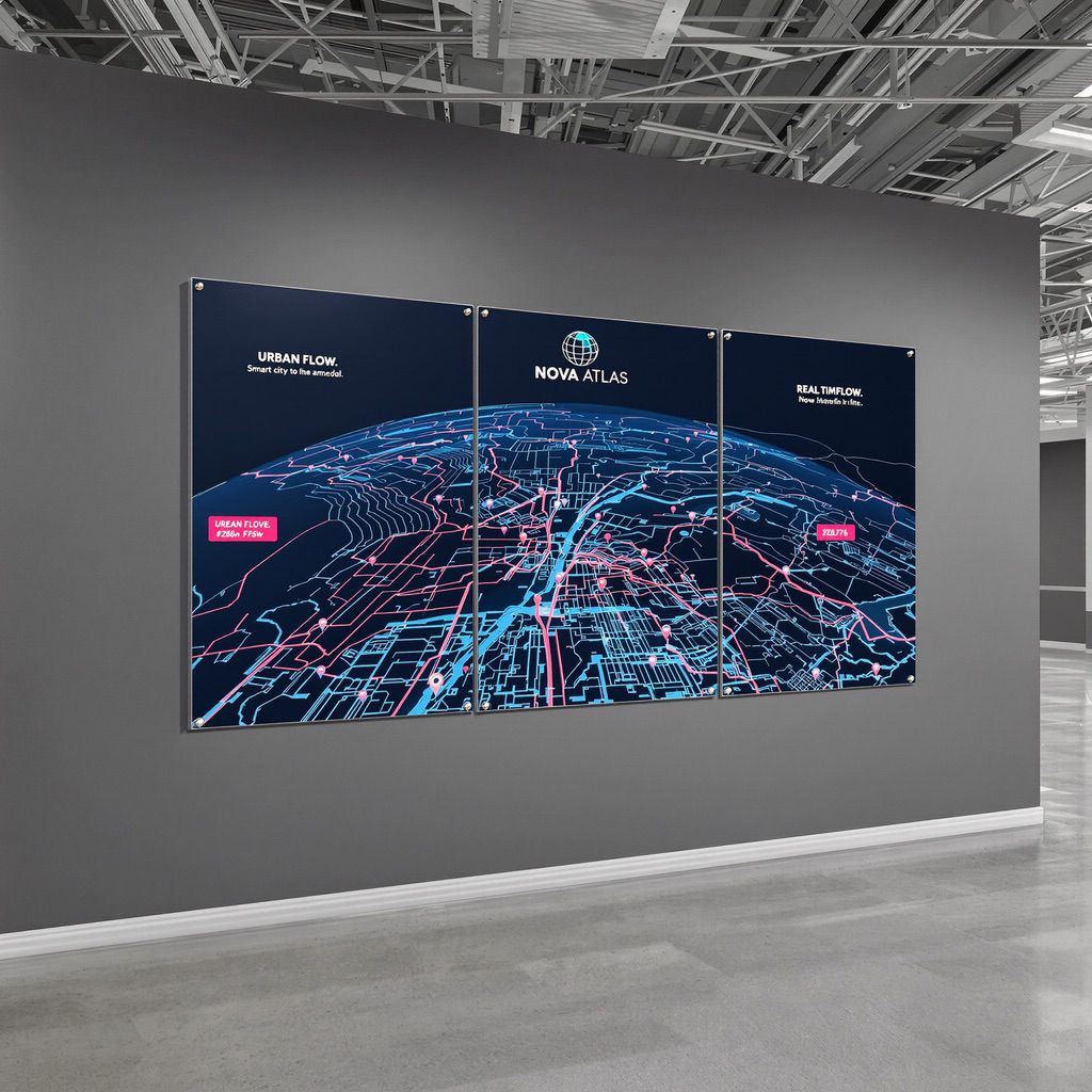 NUtec UV-Cured Hybrid exhibition graphics on Dibond panels for trade shows exhibition graphics digital ink