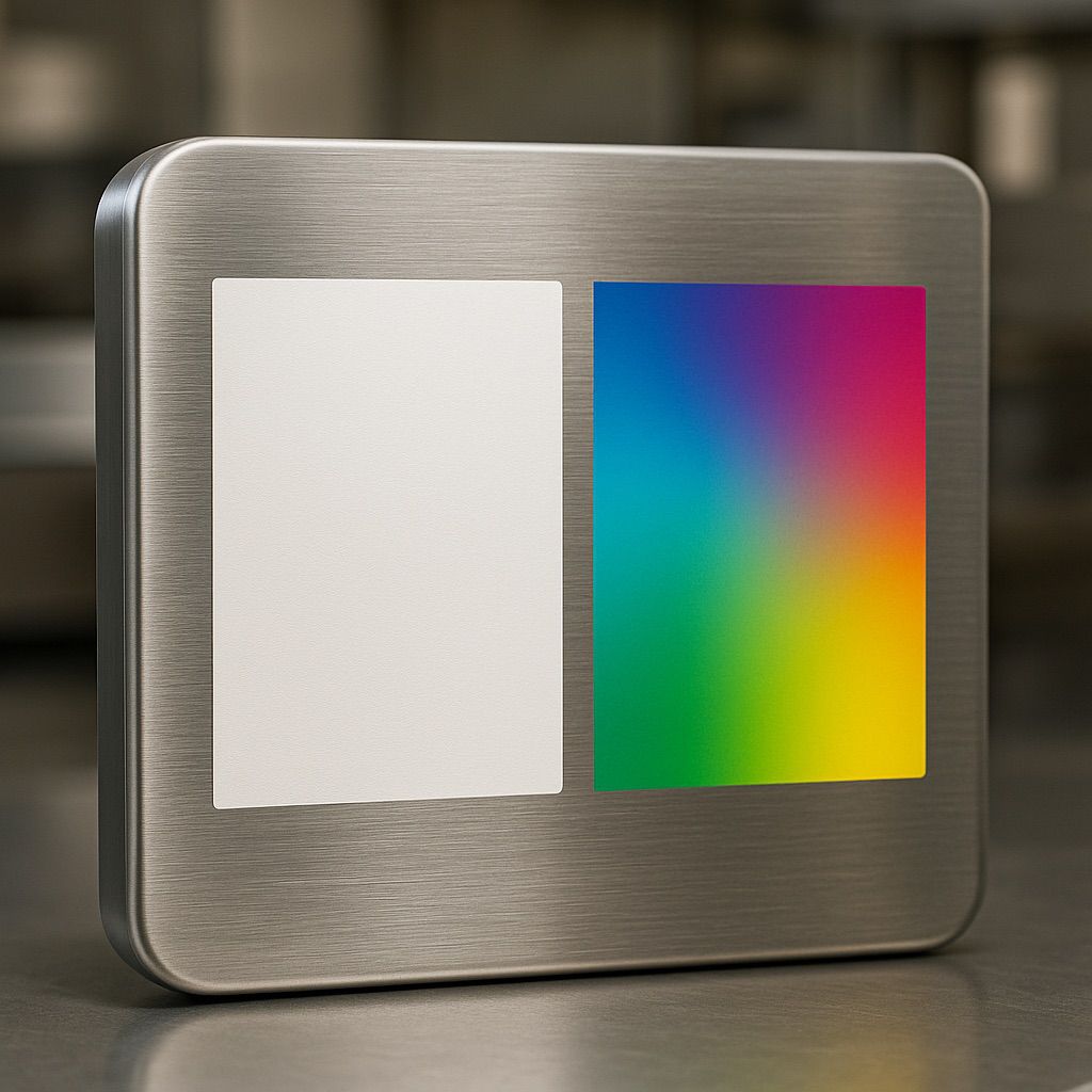Equipment branding on stainless steel using NUtec UV-cured inks – Equipment Branding Industrial Ink