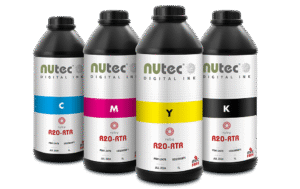 Ruby R20-RTR UV ink for roll-to-roll; optimized for LED UV lamps; suitable for ricoh kyocera uv ink applications.
