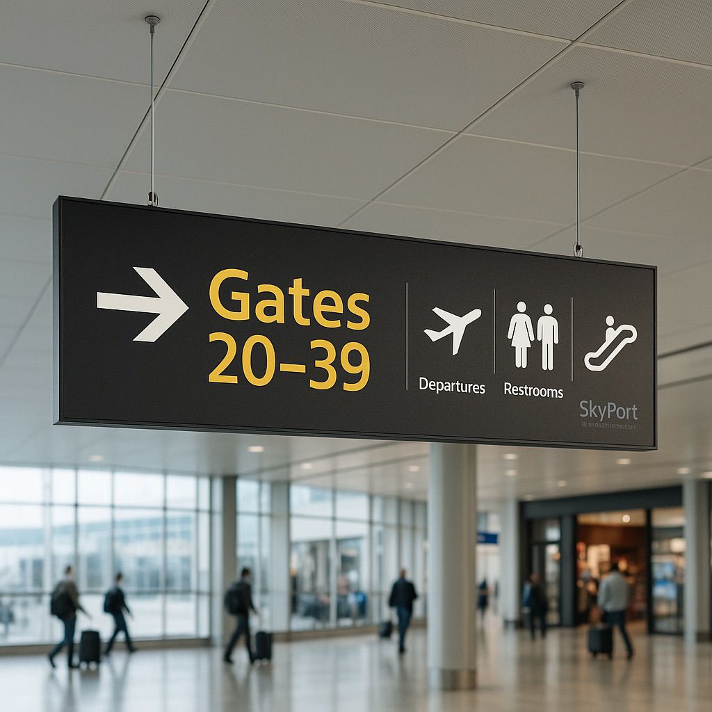Backlit opal acrylic signage with vibrant graphics, using illuminated signage digital ink