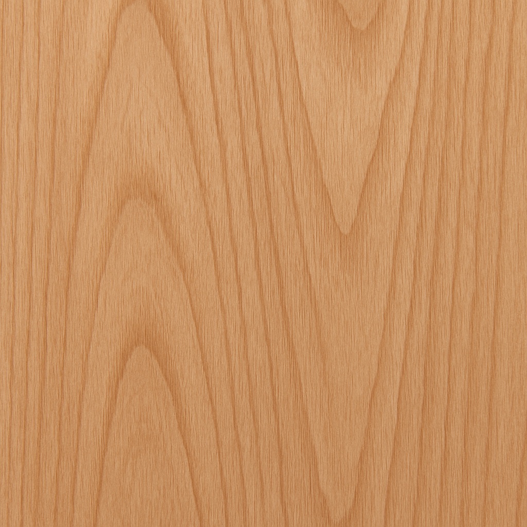 Close-up of a light beige wooden surface with visible grain patterns, showcasing a smooth, natural texture.