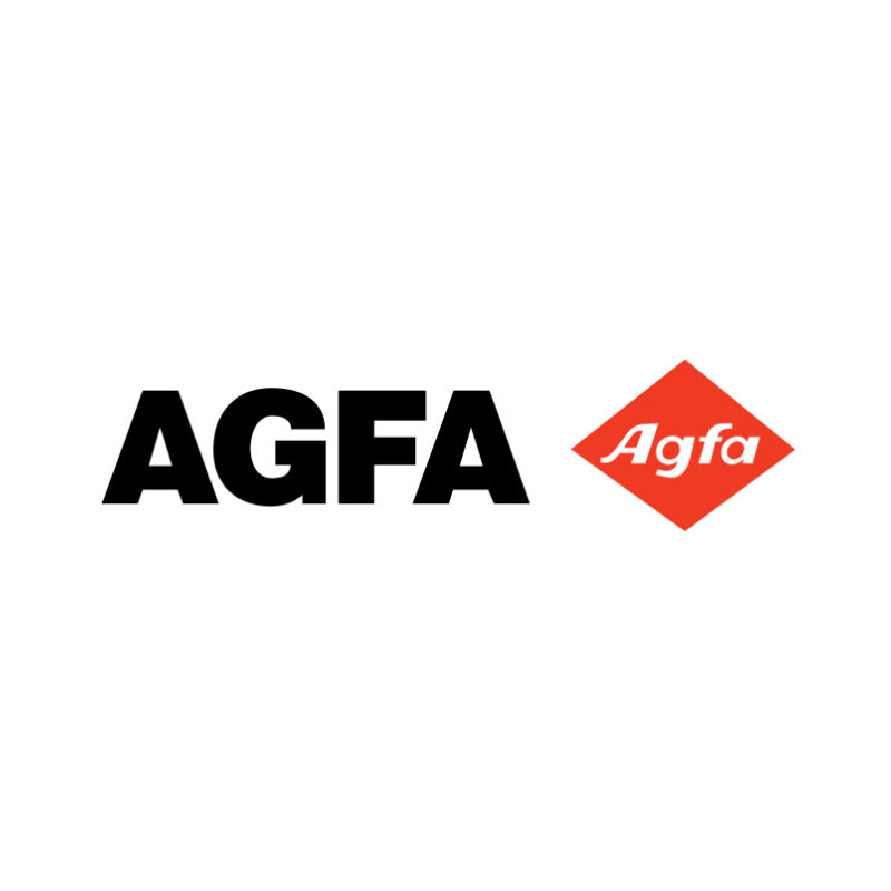 AGFA logo — Belgian industrial inkjet printing technology company compatible with NUtec inks