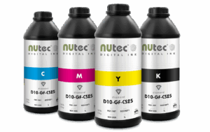 NUtec Digital Ink D10-GF-CS25 cyan magenta yellow black 1L bottles for digital printing