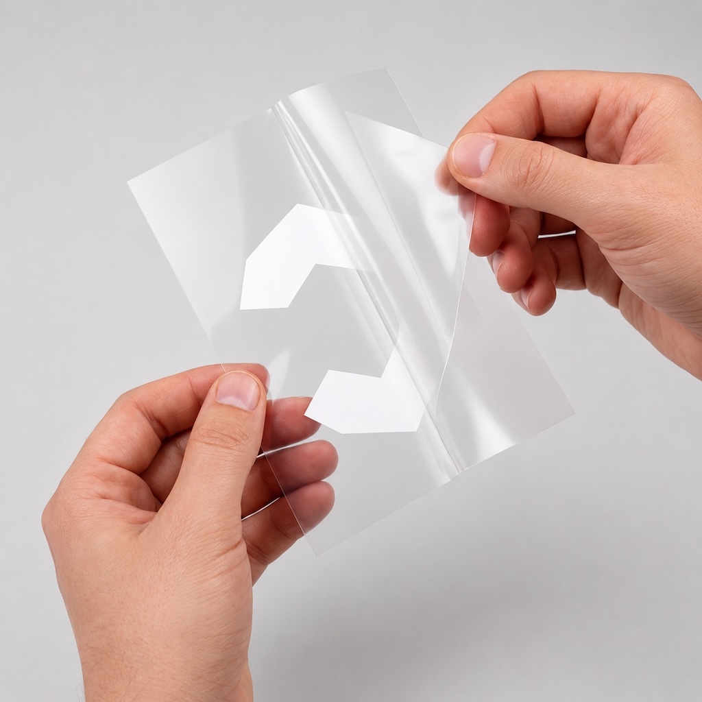 UV DTF film with glossy surface used for transfer printing onto irregular objects, suitable for UV-Cured Roll-to-Roll inks on substrates page